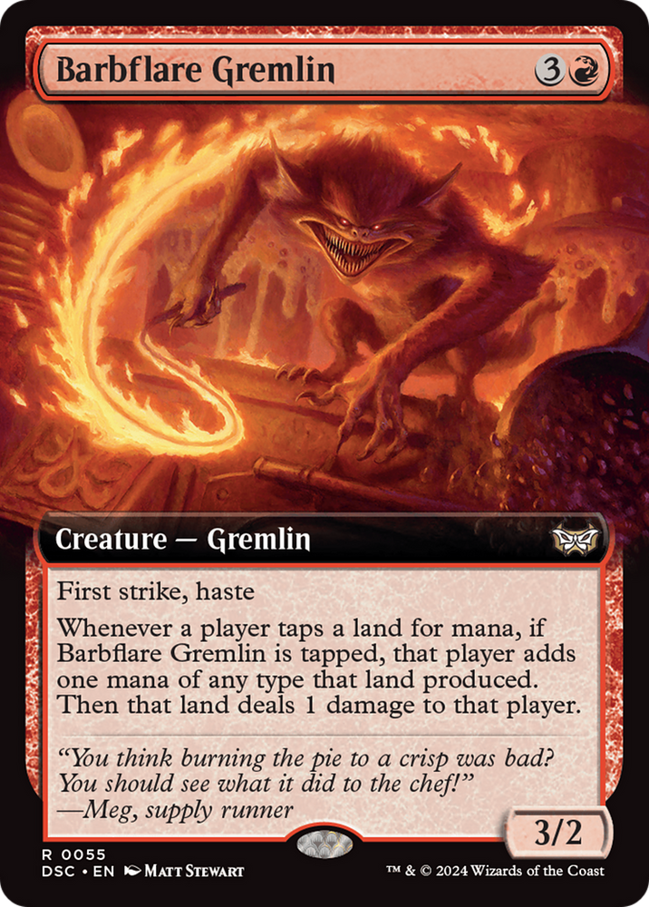 Barbflare Gremlin (Extended Art) [Duskmourn: House of Horror Commander]