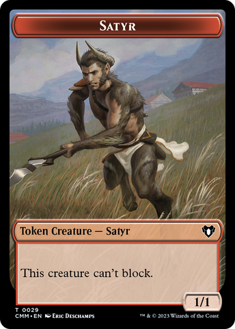 Satyr Token [Commander Masters Tokens]