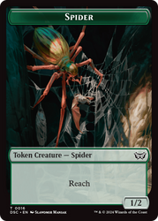 Treefolk // Spider Double-Sided Token [Duskmourn: House of Horror Commander Tokens]