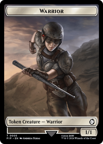 Radiation // Warrior Double-Sided Token [Fallout Tokens]