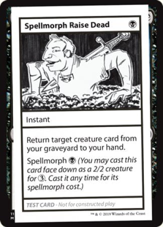 Spellmorph Raise Dead (2021 Edition) [Mystery Booster Playtest Cards]