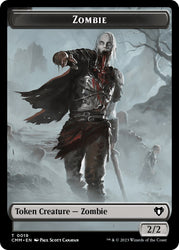 Zombie (0019) // Rat Double-Sided Token [Commander Masters Tokens]