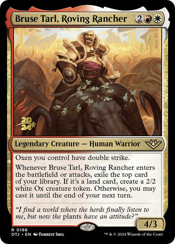 Bruse Tarl, Roving Rancher [Outlaws of Thunder Junction Prerelease Promos]