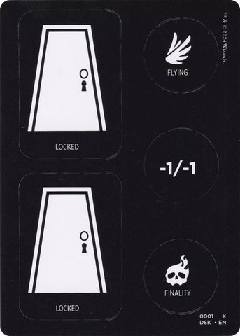 Punch Card Token (1 // 2) [Duskmourn: House of Horror Tokens]