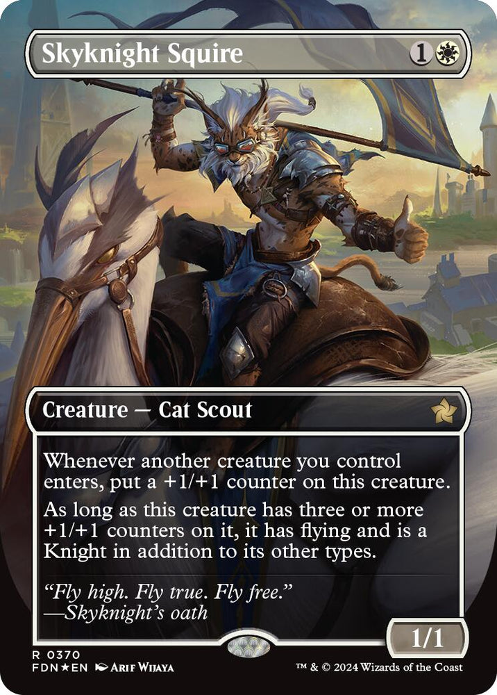 Skyknight Squire (Borderless) (Mana Foil) [Foundations]