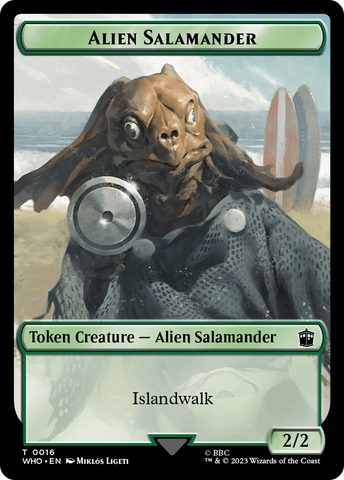 Alien Rhino // Alien Salamander Double-Sided Token [Doctor Who Tokens]