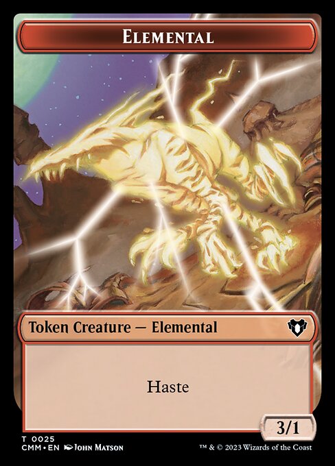 Eldrazi Spawn // Elemental (0025) Double-Sided Token [Commander Masters Tokens]