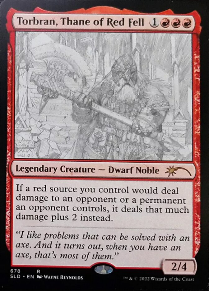 Torbran, Thane of Red Fell (Sketch) [Secret Lair Drop Promos]