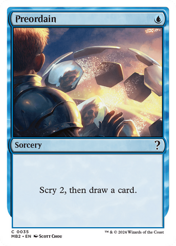 Preordain (White Border) [Mystery Booster 2]