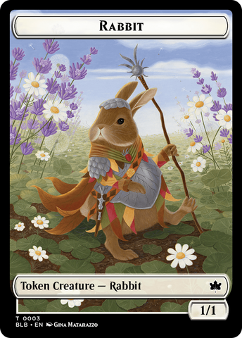 Octopus // Rabbit Double-Sided Token [Bloomburrow Commander Tokens]