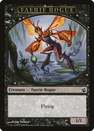 Faerie Rogue Token (Black) [Morningtide Tokens]