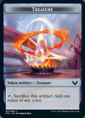 Elemental // Treasure Double-Sided Token [Strixhaven: School of Mages Tokens]