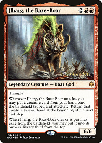 Ilharg, the Raze-Boar  [War of the Spark Prerelease Promos]