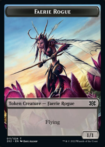 Faerie Rogue // Treasure Double-sided Token [Double Masters 2022 Tokens]