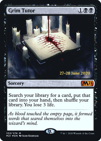 Grim Tutor  [Core Set 2021 Prerelease Promos]