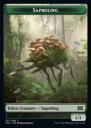 Saproling // Spirit Double-sided Token [Double Masters 2022 Tokens]