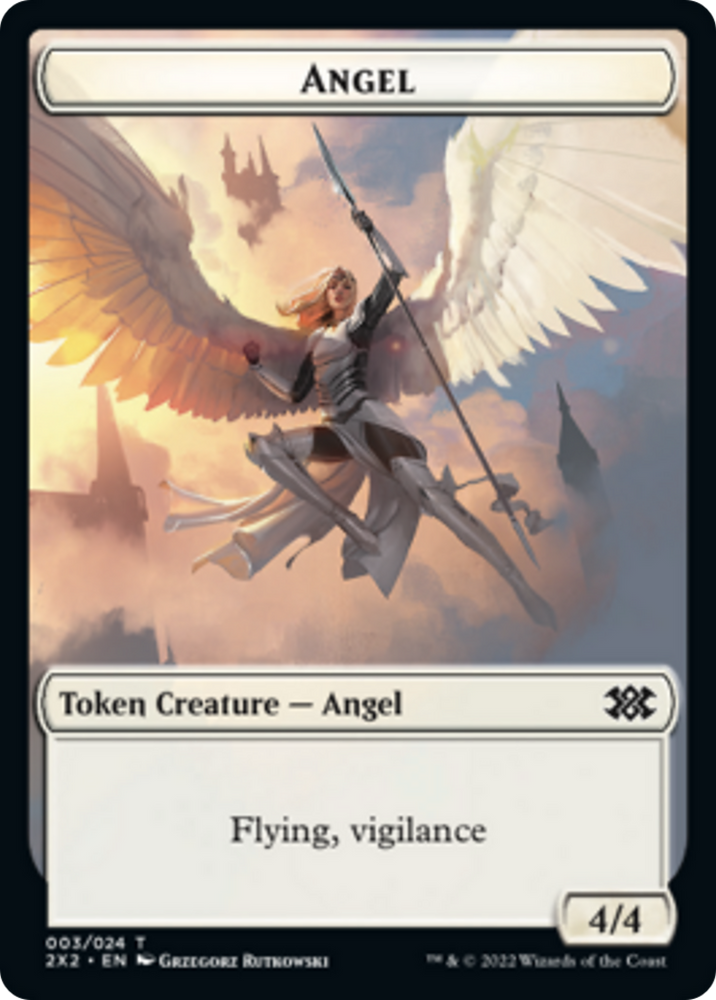 Saproling // Angel Double-sided Token [Double Masters 2022 Tokens]