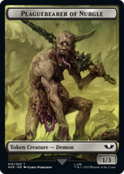 Spawn // Plaguebearer of Nurgle (Surge Foil) [Universes Beyond: Warhammer 40,000 Tokens]