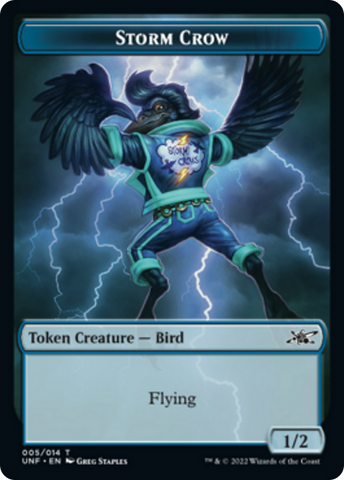 Clown Robot (003) // Storm Crow Double-sided Token [Unfinity Tokens]