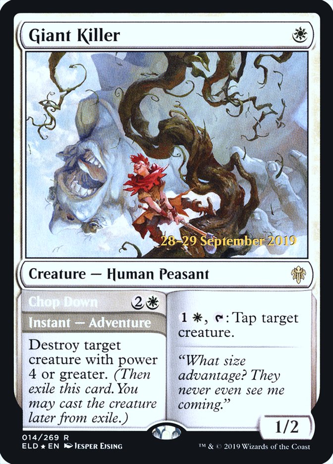 Giant Killer // Chop Down  [Throne of Eldraine Prerelease Promos]