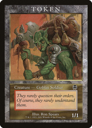 Goblin Soldier Token (Apocalypse) [Magic Player Rewards 2001]