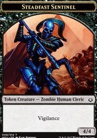 Steadfast Sentinel // Zombie Double-sided Token [Hour of Devastation Tokens]