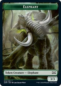 Elephant // Wurm (029) Double-sided Token [Double Masters Tokens]