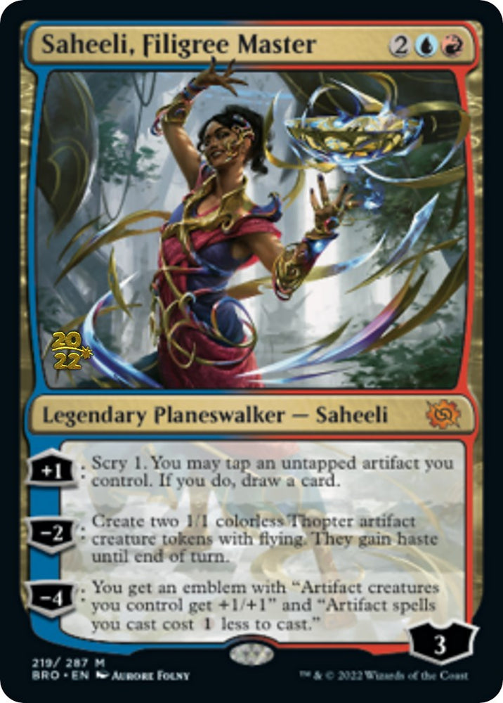 Saheeli, Filigree Master [The Brothers' War: Prerelease Promos]