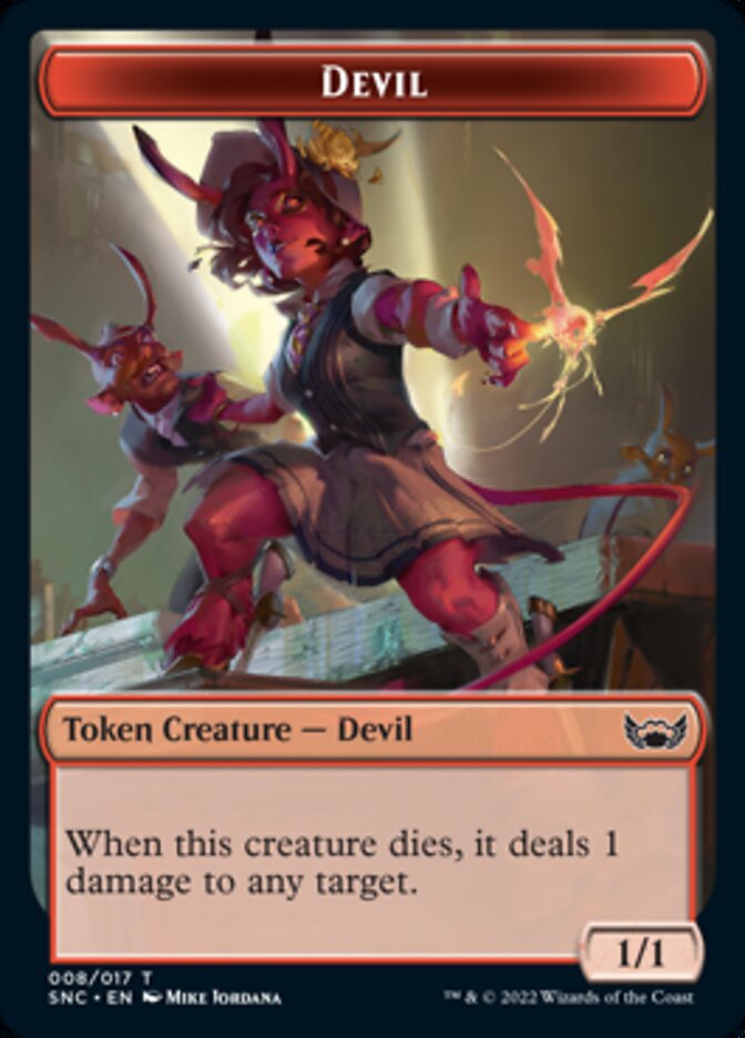 Devil // Spirit Double-sided Token [Streets of New Capenna Tokens]