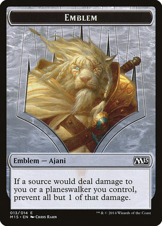 Emblem - Ajani Steadfast [Magic 2015 Tokens]