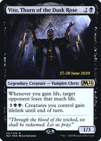 Vito, Thorn of the Dusk Rose  [Core Set 2021 Prerelease Promos]